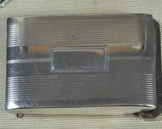 Sterling Art Deco belt buckle, signed DRP. 19g. 1 5/8" x 1 1/8". $38