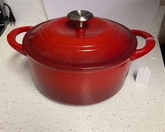 Tramontina Enameled Cast Iron 4-Qt. Covered Round Dutch Oven "RED"