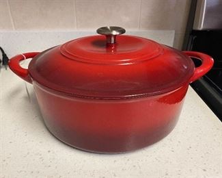 Tramontina Enameled Cast Iron 7-Qt. Covered Round Dutch Oven "RED"