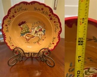 decorative rooster bowl $12