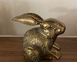 Brass bunny rabbit figurine                                                                   PRICE: $7