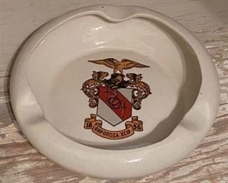 ashtray with crest                                                                                       PRICE: $6