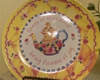decorative Friendship plate with stand                                        PRICE: $6