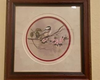 14 inch signed framed art                                                                                                   PRICE: $15