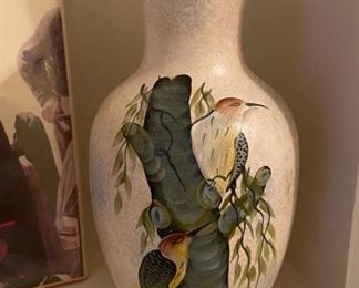 8 inch handprinted decorative vase                                                                             PRICE: $7 