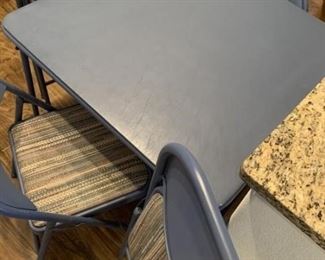 82 Card Table and Chairs