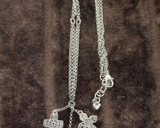 127Brighton Triple Cross Necklace