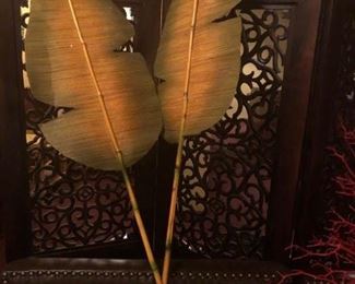 Faux Palm Leaves. Lot of 2