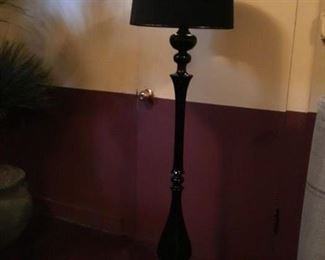  1 Black Floor Lamp.  1 SOLD.