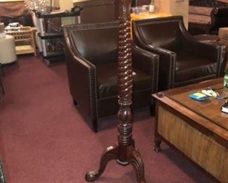 Tall wooden display/plant stand. 53 in. Tall.