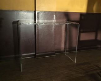 Modern Lucite, Acrylic Console, Sofa Table.  (W=37in x D=15-1/4, x  H= 29in )