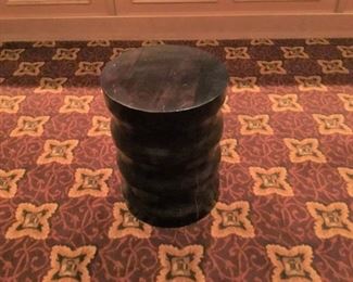 Wooden Drum Style Accent Table (Diameter =12-3/4  x  H=17)