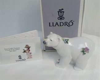 Lladro Attentive Polar Bear Figurine
