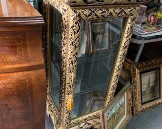 @249 EACH MATCHING PAIR OF GILT MARBLE TOP GLASS LIGHTED DISPLAY CABINETS
