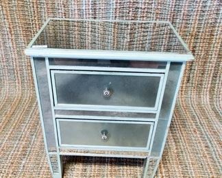 2 Drawer Mirrored Nite Stand