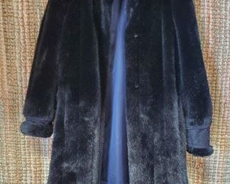 Black Faux Fur Coat