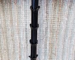 Black floor Lamp w/Brass Shade