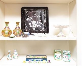 Tray is sold. All on bottom shelf is sold.