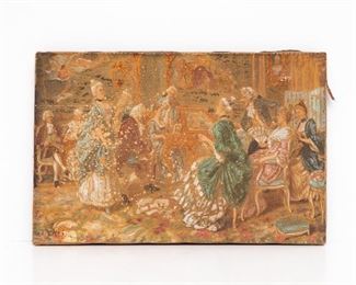 10" x 6.5" oil on canvas by Arturo Ricci (Florence, 19th April 1854 - 1919) was an Italian painter, mainly of genre costume subjects.
