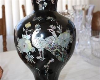 Vintage Abalone inlay vase