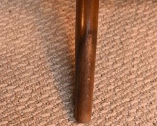 Item 15: Ringstol Chair $500 Stamped "Made in Denmark" in red on underside. All four legs have water damage, as shown.