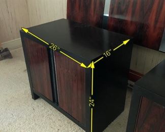 Item 21: Pair - Rosewood Nightstands $225 Some wear and marks on the tops. Fair condition.