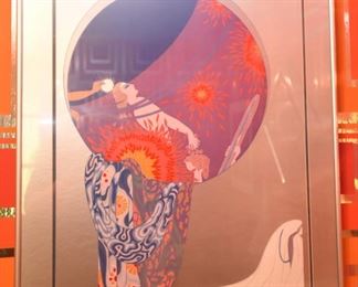 Item 34: Erté Serigraph "Nature's Vanity".  $275 Excellent condition. Edition/print number unknown, may be on back of print, inside frame. Excellent condition