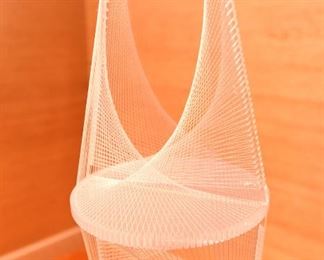 Item 40: Ronald Fox String Sculpture $35 All clear acrylic. Signed on top of base.