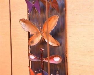 Item 41: Metal Butterflies $48 Approximately 6" x 14" (will get exact measurements), unmarked. Good condition.
