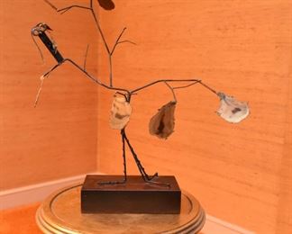 Item 44: Butalist Owl in Tree sculpture $45