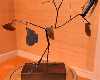Item 44: Butalist Owl in Tree sculpture $45