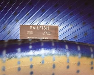 Item 48: Sailfish Mount $200 9.5' long sailfish who wants to come live with you.