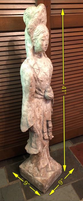 Item 54: Cast Metal Quan Yin Statue $245 Excellent condition.