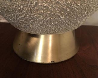 Item 59: Mid Century Ceramic Lamp $85 Metallic base, some wear from use. Good condition.