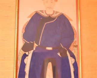Item 69: Male Chinese Ancestor Portrait $350 Hand-painted. Excellent condition.