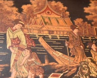 Item 72: Detail of black lacquered Japanese box $24