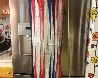 ITEM 112: Vintage Red, White, and Blue Long Scarf $10