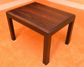 ITEM 116: Rosewood side table $35 Very good condition. 21" long, 14" tall, 14" wide.