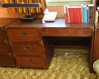 ITEM 123: Vintage Lane Campaign Desk $130