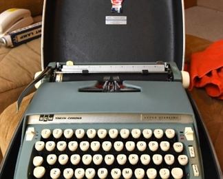 ITEM 131: Smith Corona Super Sterling Typewriter $65 in the original case. It works!
