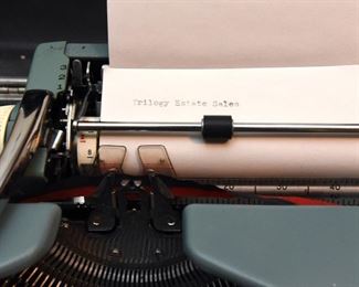 ITEM 131: Smith Corona Super Sterling Typewriter $65 in the original case. It works!