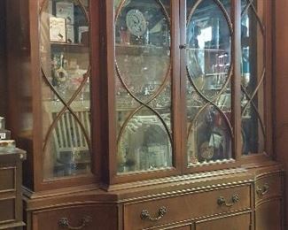 Vintage Signed Fancher China Cabinet
