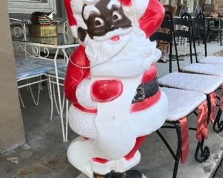 Vintage Lighted Plastic Santa
