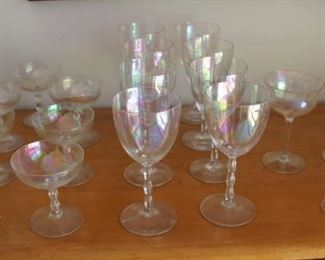 #3.  $20.00.  / Iridescent stemware  