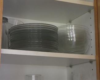 #6 Lot clear glass set bowls and misc $20.00 