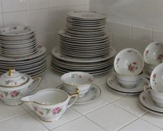 #7 Jackson Featherweight china set 74 pieces with serving pieces $200.00