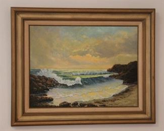 #55 June Garner seascape decorative painting $30.00