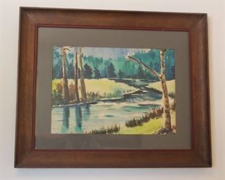 #61 Don Garner decorative watercolor 27”  X 22” - $30.00