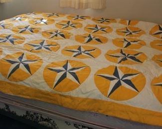 #67 Full 8 point handstitched quilt as is some wear some small spots $100.00