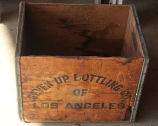 #97 crate 7up / popcorn tin $30.00